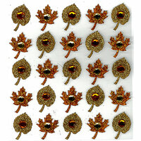 EK Success - Jolee's Boutique - 3 Dimensional Stickers with Glitter and Gem Accents - Fall Leaves