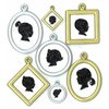 EK Success - Jolee's Boutique - Parcel Refresh Collection - 3 Dimensional Stickers with Glitter Accents - Framed Silhouettes