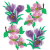 EK Success - Jolee's Boutique - 3 Dimensional Stickers with Glitter Accents - Dogwood and Crocus Flowers