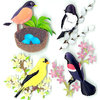 EK Success - Jolee's Boutique - 3 Dimensional Stickers with Glitter Accents - Spring Birds