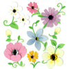 EK Success - Jolee's Boutique - 3 Dimensional Stickers with Gem and Glitter Accents - Spring Flowers
