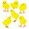 EK Success - Jolee's Boutique - Easter - 3 Dimensional Stickers with Fuzzy Accents - Baby Chicks