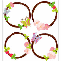 EK Success - Jolee's Boutique - Parcel Collection - 3 Dimensional Stickers with Glitter Accents - Spring Wire Wreath