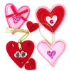 EK Success - Jolee's Boutique - Parcel Collection - Valentine - 3 Dimensional Stickers with Gem Accents - Felt Hearts
