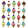EK Success - Jolee's Boutique - 3 Dimensional Stickers with Gem and Glitter Accents - Ice Cream Repeats