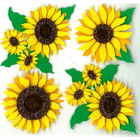 EK Success - Jolee's Boutique - 3 Dimensional Stickers with Glitter Accents - Sunflowers