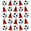 EK Success - Jolee's Boutique - 3 Dimensional Stickers with Gem and Glitter Accents - Soccer Ball and Cones Repeats