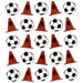 EK Success - Jolee's Boutique - 3 Dimensional Stickers with Gem and Glitter Accents - Soccer Ball and Cones Repeats