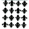 EK Success - Jolee's Boutique - 3 Dimensional Stickers with Gem and Glitter Accents - Black Fleur di Lis Repeats