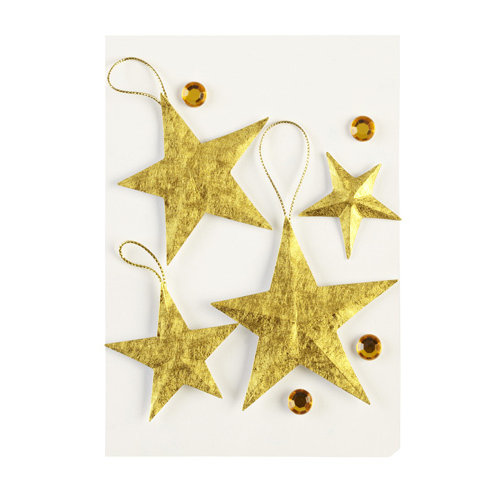 EK Success - Jolee's Boutique - Parcel Collection - Christmas - 3 Dimensional Stickers with Foil and Gem Accents - Goldleaf Star