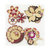 EK Success - Jolee&#039;s Boutique - Steampunk Collection - 3 Dimensional Stickers with Foil and Gem Accents - Flowers