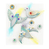 EK Success - Jolee's Boutique - Steampunk Collection - 3 Dimensional Stickers with Feather Foil and Gem Accents - Birds