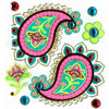 EK Success - Jolee's Boutique - Around the World Collection - 3 Dimensional Stickers with Foil and Gem Accents - Paisley Patches