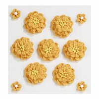 EK Success - Jolee's Boutique - Confections Collection - 3 Dimensional Stickers - Orange Marigold Icing Flowers