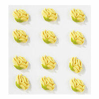 EK Success - Jolee's Boutique - Confections Collection - 3 Dimensional Stickers - Yellow Icing Rose Buds