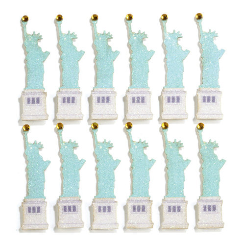 EK Success - Jolee's Boutique - 3 Dimensional Stickers with Gem and Glitter Accents - Statue of Liberty Repeats