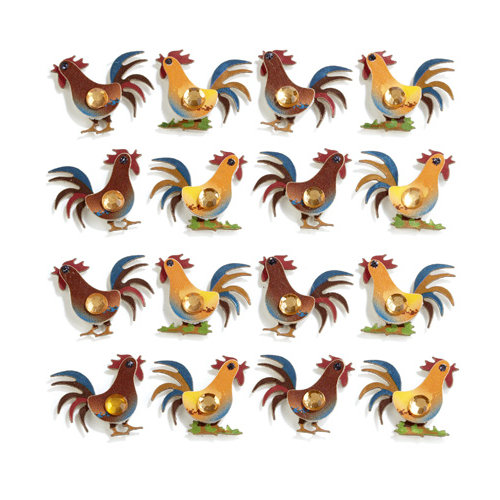 EK Success - Jolee's Boutique - 3 Dimensional Stickers with Foil and Gem Accents - Rooster Repeats
