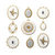 EK Success - Jolee&#039;s Boutique - French General Collection - Jewels - Layered Mother of Pearl