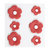 EK Success - Jolee&#039;s Boutique - Confections Collection - 3 Dimensional Stickers - Large Red Fondant Flowers