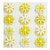EK Success - Jolee&#039;s Boutique - Confections Collection - 3 Dimensional Stickers - Yellow Fondant Flowers