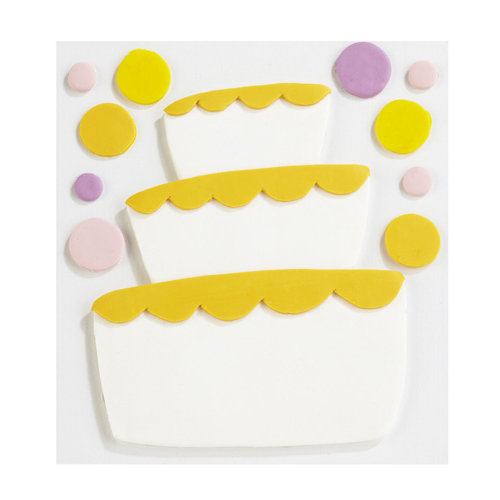 EK Success - Jolee's Boutique - Confections Collection - 3 Dimensional Stickers - Fondant Tier Cake