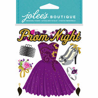 EK Success - Jolee's Boutique - Core Refresh Collection - 3 Dimensional Stickers with Gem and Glitter Accents - Prom Night