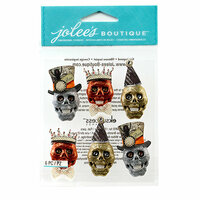 EK Success - Jolee's Boutique - Halloween 2013 Collection - 3D Stickers with Gem and Glitter Accents - Glitter Skulls