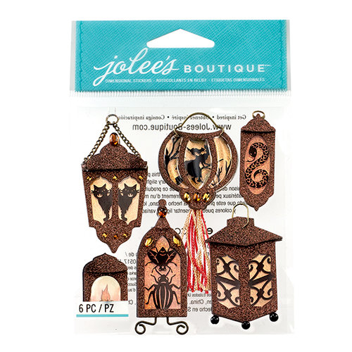 EK Success - Jolee's Boutique - Halloween 2013 Collection - 3D Stickers with Gem and Glitter Accents - Lantern Silhouettes