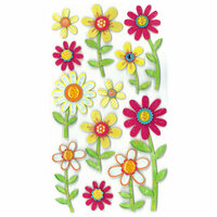 EK Success - Jolee's Boutique - 3 Dimensional Stickers with Epoxy Gem and Glitter Accents - Large Daisy Repeats