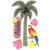 EK Success - Jolee&#039;s Boutique - Parcel Refresh Collection - 3 Dimensional Stickers with Glitter Accents - Palm Tree