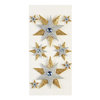 EK Success - Jolee's Boutique - Parcel Collection - Christmas - 3 Dimensional Stickers with Gem Accents - Glitter Celestial Stars