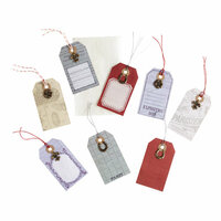 EK Success - Jolee's Boutique - French General Collection - Craft Tags with Metal Embellishments