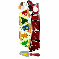 EK Success - Jolee's Boutique - 3 Dimensional Stickers with Epoxy and Foil Accents - Pizza Party