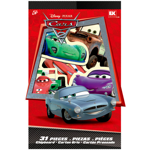 EK Success - Disney Collection - Cars 2 - Chipboard Box with Varnish Accents