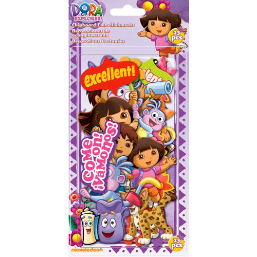 EK Success - Nickelodeon Collection - Chipboard Pieces - Dora Mix