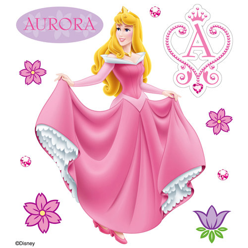 EK Success - Disney Collection - 3 Dimensional Stickers with Epoxy Foil and Gem Accents - Aurora
