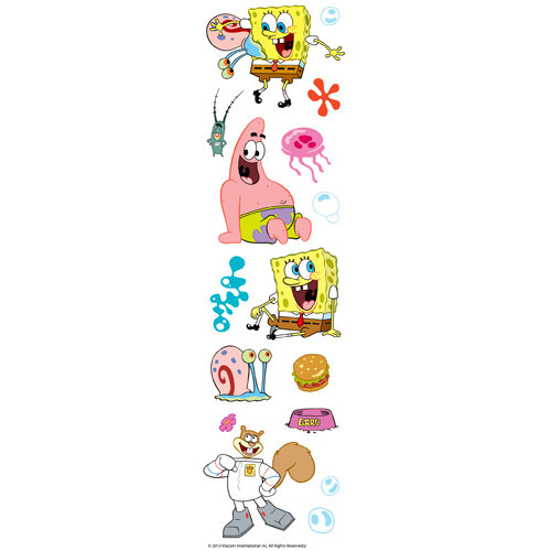 EK Success - Nickelodeon Collection - 3 Dimensional Stickers with Varnish Accents - SpongeBob and Gary
