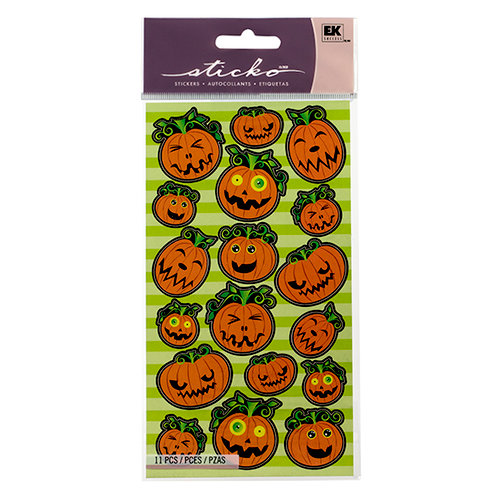 EK Success - Sticko Seasonal Stickers - Halloween - Pumpkin Attitude
