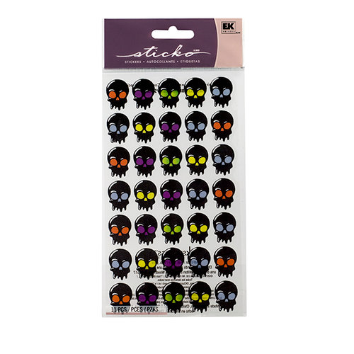EK Success - Sticko Seasonal Stickers - Halloween Skulls