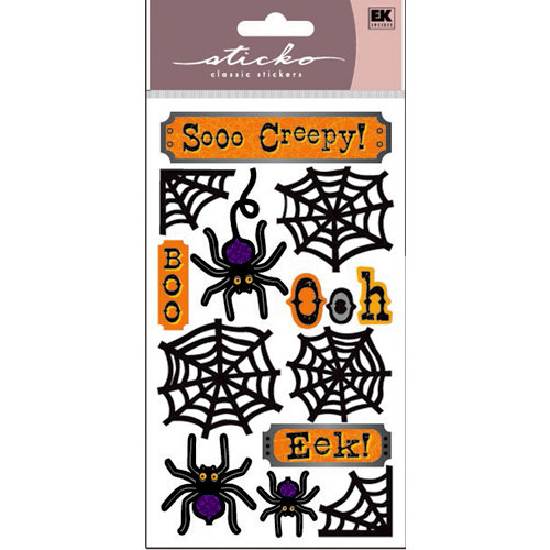 EK Success - Sticko Classic Stickers - Halloween - Scary Spiders
