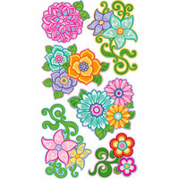 EK Success - Sticko Classic Stickers - Flourishy Flowers