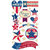EK Success - Sticko Patriotic Collection - Stickers - Stars and Stripes