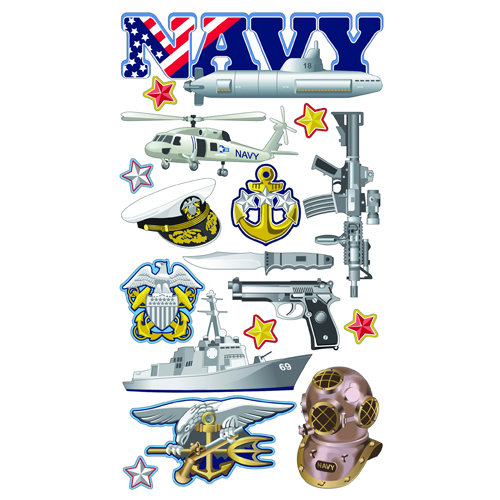 EK Success - Sticko Classic 58 Stickers - Navy