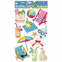 EK Success - Sticko Classic Collection - Stickers - Beach Time, CLEARANCE