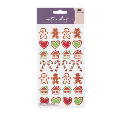 EK Success - Sticko Holiday Stickers - Christmas - Gingerbread
