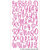 EK Success - Sticko Alphas Stickers - Glitter - Small - Sweetheart Script - Pink