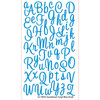 EK Success - Sticko Alphas Stickers - Glitter - Small - Sweetheart Script - Blue