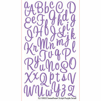 EK Success - Sticko Alphas Stickers - Glitter - Small - Sweetheart Script - Purple