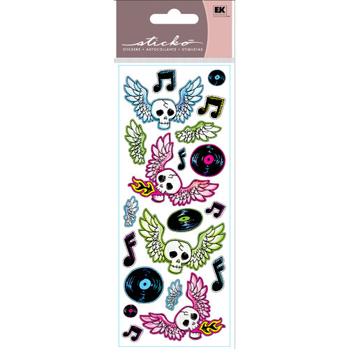 EK Success - Sticko Functionality - Stickers - Flying Skulls