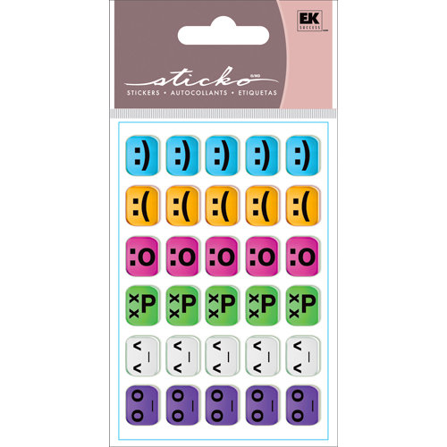EK Success - Sticko Functionality - 3 Dimensional Stickers - Emoticons